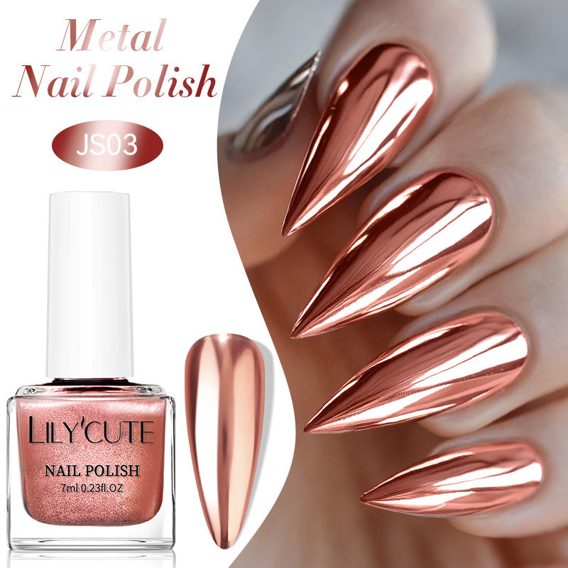 Quick-dry Metallic Mirror Nail Polish, No Baking Required LadyShow.Store