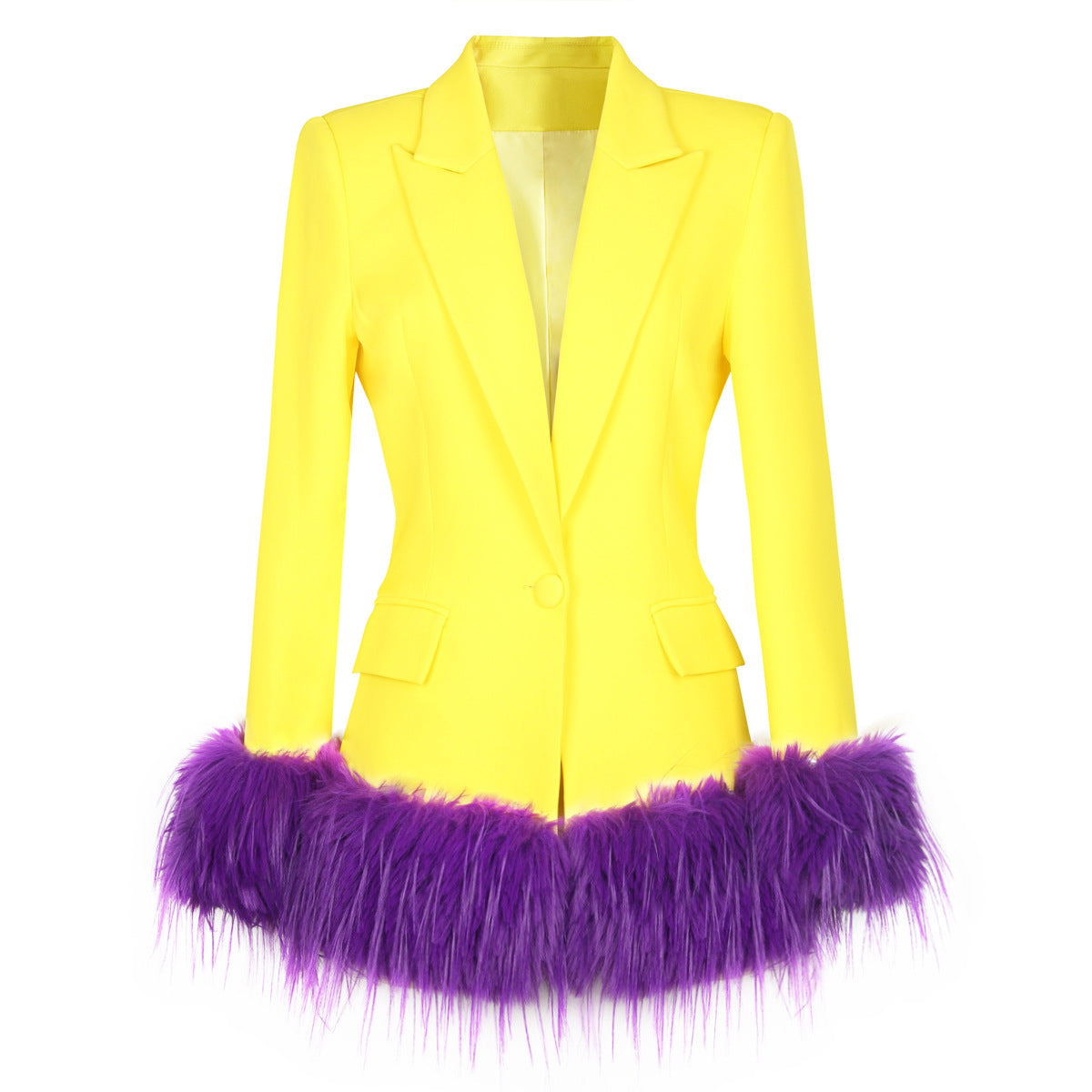 Women's Autumn And Winter Detachable Feather Fashion Tops Coat Best YouTube Store