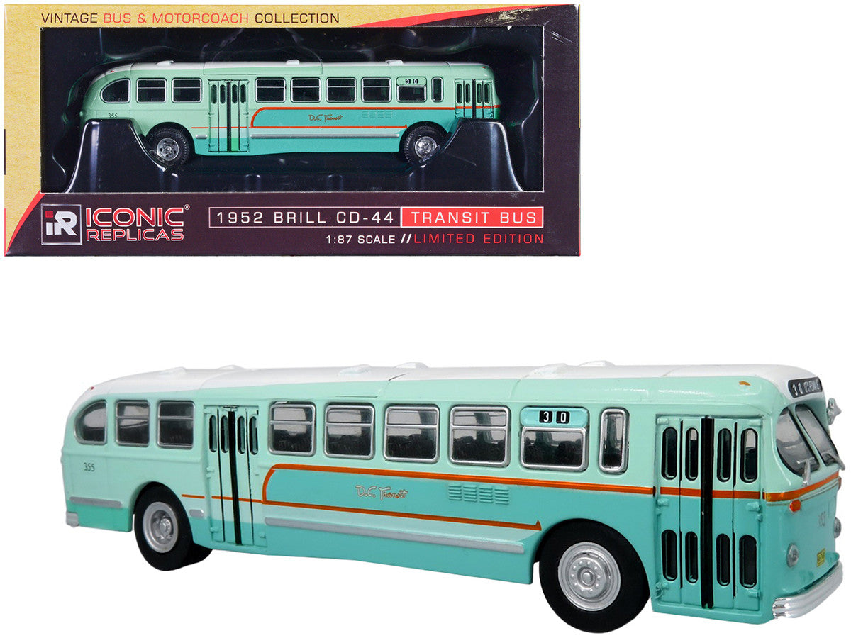 1952 CCF-Brill CD-44 Transit Bus DC Transit "30 17th & Penna SE" "Vintage Bus & Motorcoach Collection" 1/87 (HO) Diecast Model by Iconic Replicas LuxuryLifeWay Online Store