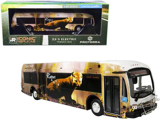 Proterra ZX5 Electric Transit Bus "Roam Transit" "1 Banff Gondola" 1/87 (HO) Diecast Model by Iconic Replicas LuxuryLifeWay Online Store