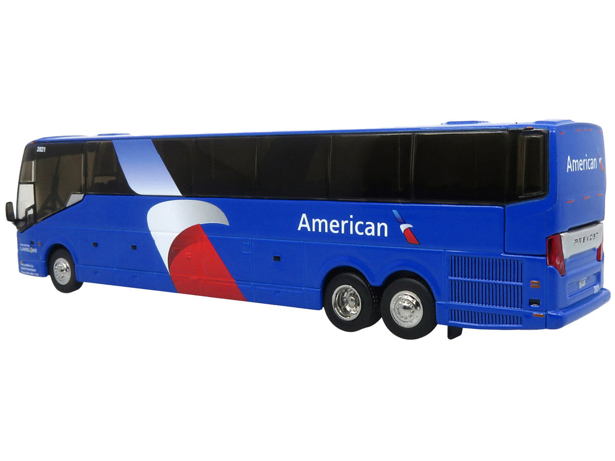 Prevost H3-45 Coach Bus "American Airlines Landline" Blue with Graphics Limited Edition 1/87 (HO) Diecast Model by Iconic Replicas LuxuryLifeWay Online Store