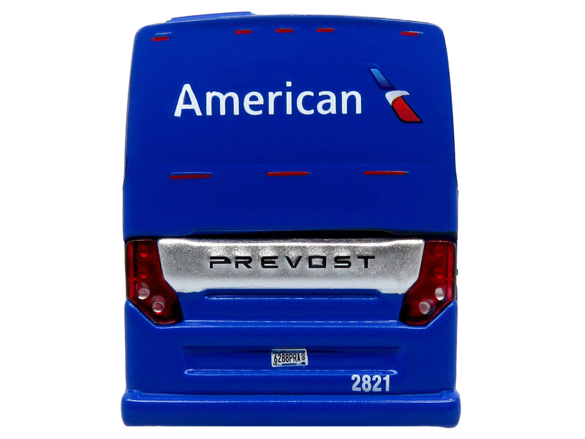 Prevost H3-45 Coach Bus "American Airlines Landline" Blue with Graphics Limited Edition 1/87 (HO) Diecast Model by Iconic Replicas LuxuryLifeWay Online Store