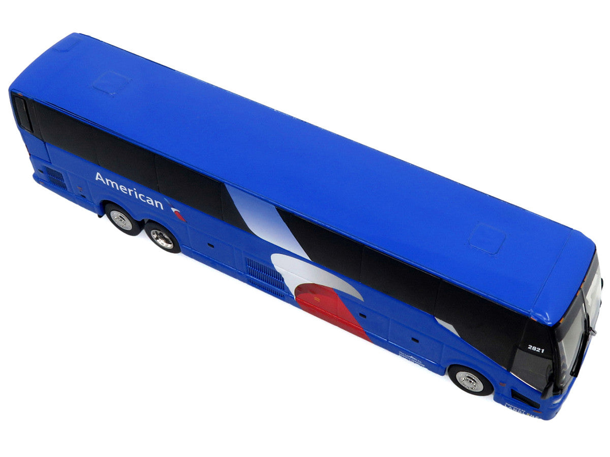 Prevost H3-45 Coach Bus "American Airlines Landline" Blue with Graphics Limited Edition 1/87 (HO) Diecast Model by Iconic Replicas LuxuryLifeWay Online Store