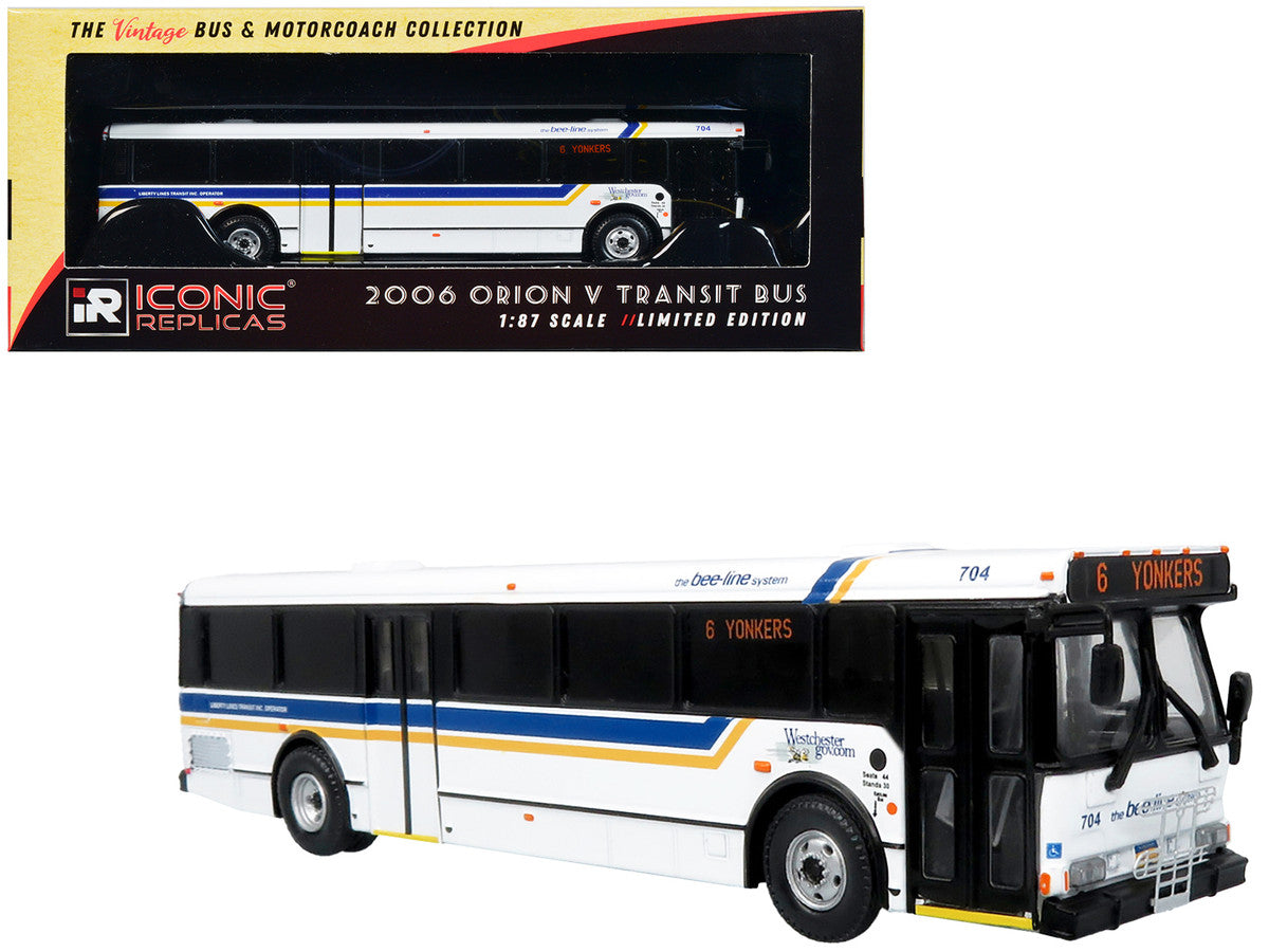 2006 Orion V Transit Bus Westchester NY Bee-Line "6 Yonkers" Limited Edition "The Vintage Bus and Motorcoach Collection" 1/87 (HO) Diecast Model by Iconic Replicas LuxuryLifeWay Online Store
