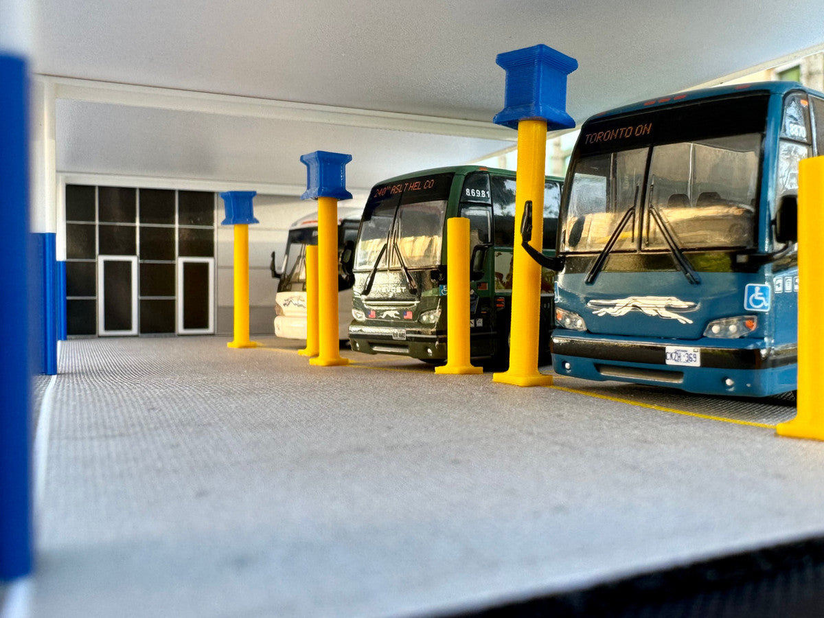 Greyhound Bus Station Diorama EZ Assembly Kit 1/87 (HO) Model by Iconic Replicas LuxuryLifeWay Online Store