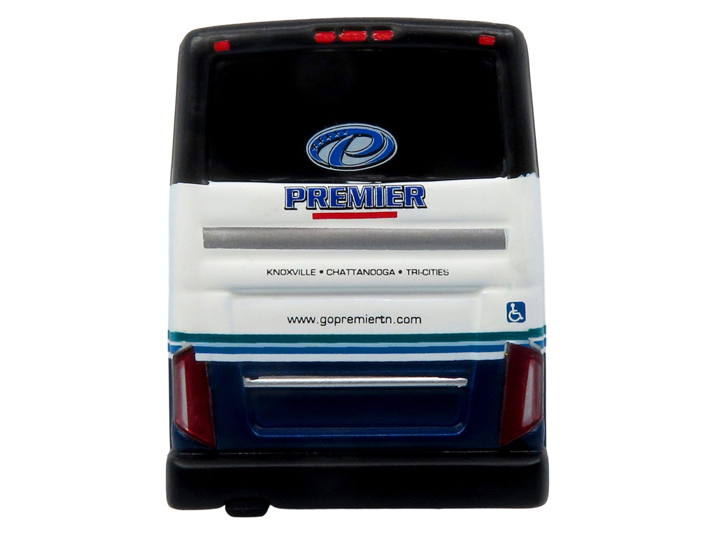 Van Hool TX-45 Motorcoach Bus "Premier Transportation" Blue and Black with Graphics "The Bus and Motorcoach Collection" Limited Edition to 504 pieces Worldwide 1/87 (HO) Diecast Model by Iconic Replicas