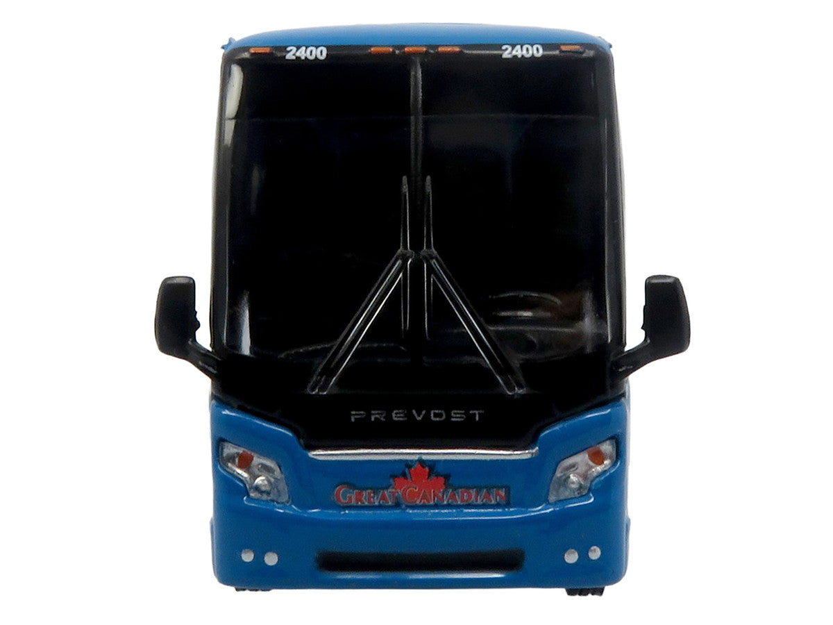 Prevost H3-45 Coach Bus "Great Canadian Coaches" Blue with Graphics Limited Edition 1/87 (HO) Diecast Model by Iconic Replicas LuxuryLifeWay Online Store