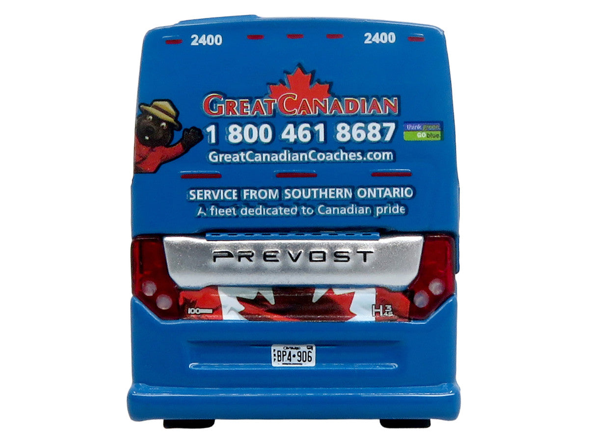 Prevost H3-45 Coach Bus "Great Canadian Coaches" Blue with Graphics Limited Edition 1/87 (HO) Diecast Model by Iconic Replicas LuxuryLifeWay Online Store