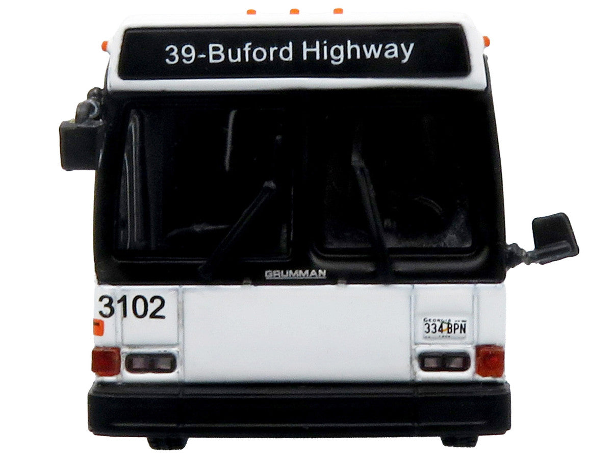 1980 Grumman 870 Advanced Design Transit Bus "MARTA Atlanta" White with Stripes "Vintage Bus & Motorcoach Collection" Limited Edition 1/87 (HO) Diecast Model by Iconic Replicas LuxuryLifeWay Online Store