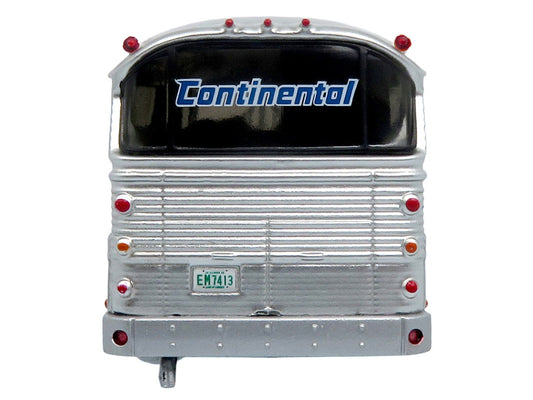 1964 MCI MC-5A Coach Bus "Continental Air Transport" Silver with Blue Stripes "Vintage Bus & Motorcoach Collection" Limited Edition to 504 pieces Worldwide 1/87 (HO) Diecast Model by Iconic Replicas LuxuryLifeWay Online Store