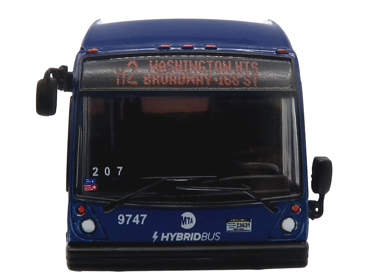 Nova Bus LFSH HEV Hybrid Transit Bus "MTA New York City" Blue with Yellow Graphics Limited Edition to 504 pieces Worldwide 1/87 (HO) Diecast Model by Iconic Replicas LuxuryLifeWay Online Store
