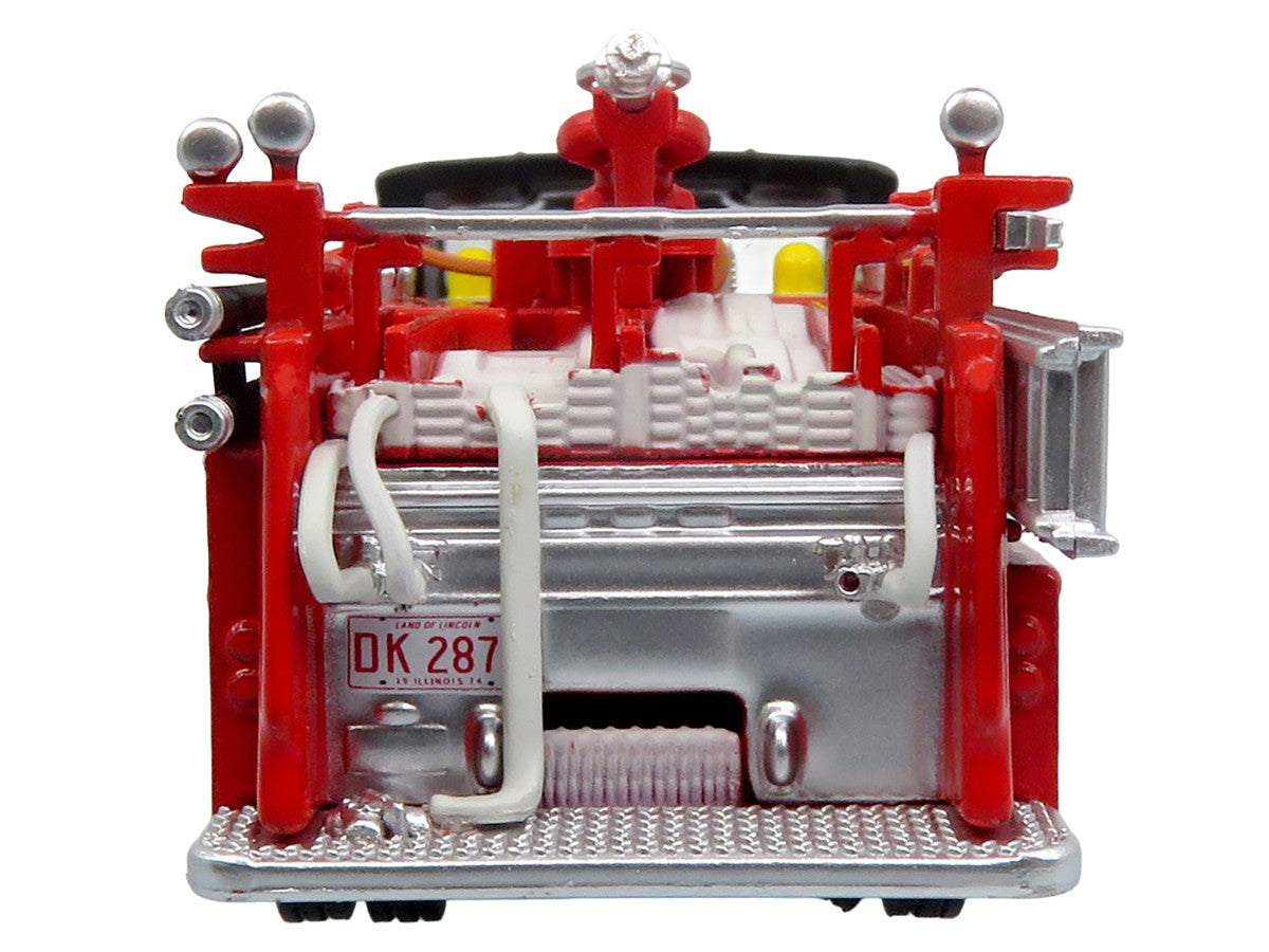 1974 Ward LaFrance Fire Engine "Chicago Fire Department - Engine 49" Red with Black Top "5 Alarm" Series Limited Edition 1/87 (HO) Diecast Model by Iconic Replicas LuxuryLifeWay Online Store