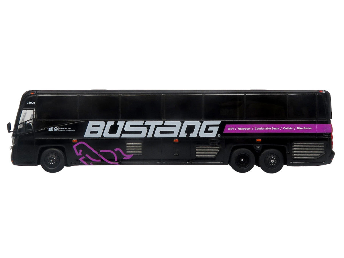 MCI D4520 Commuter Coach Bus "Bustang - Colorado Department of Transportation" Black "The Bus & Motorcoach Collection" Limited Edition to 504 pieces Worldwide 1/87 (HO) Scale Diecast Model by Iconic Replicas LuxuryLifeWay Online Store