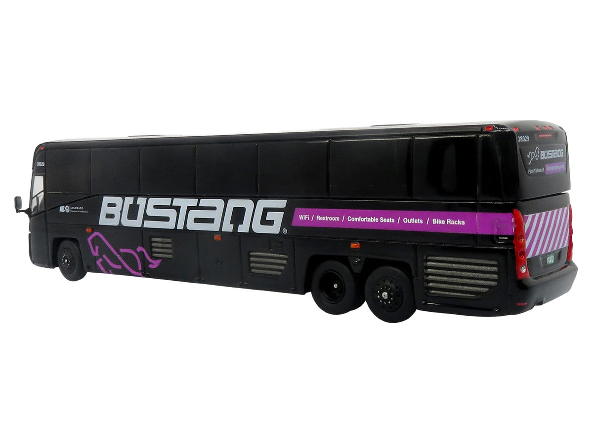 MCI D4520 Commuter Coach Bus "Bustang - Colorado Department of Transportation" Black "The Bus & Motorcoach Collection" Limited Edition to 504 pieces Worldwide 1/87 (HO) Scale Diecast Model by Iconic Replicas LuxuryLifeWay Online Store
