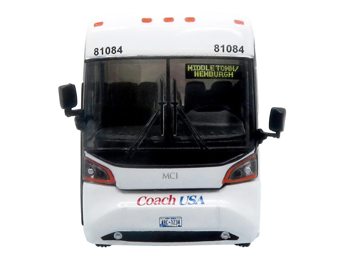 MCI D4520 Commuter Coach Bus "Coach USA" White with Blue and Red Stripes "The Bus & Motorcoach Collection" Limited Edition to 504 pieces Worldwide 1/87 (HO) Scale Diecast Model by Iconic Replicas LuxuryLifeWay Online Store