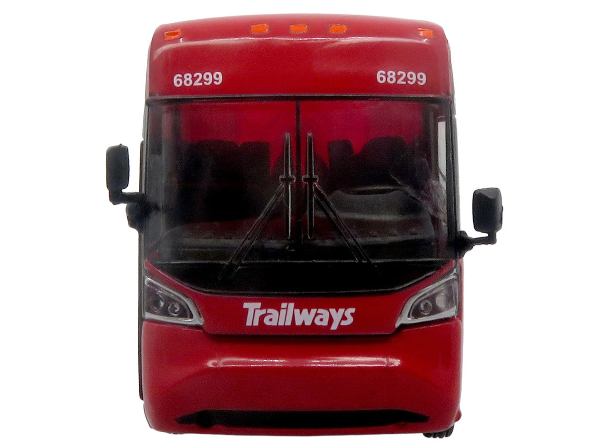 MCI D4520 Commuter Coach Bus "Burlington Trailways" Red with White Graphics "The Bus & Motorcoach Collection" Limited Edition to 504 pieces Worldwide 1/87 (HO) Scale Diecast Model by Iconic Replicas LuxuryLifeWay Online Store