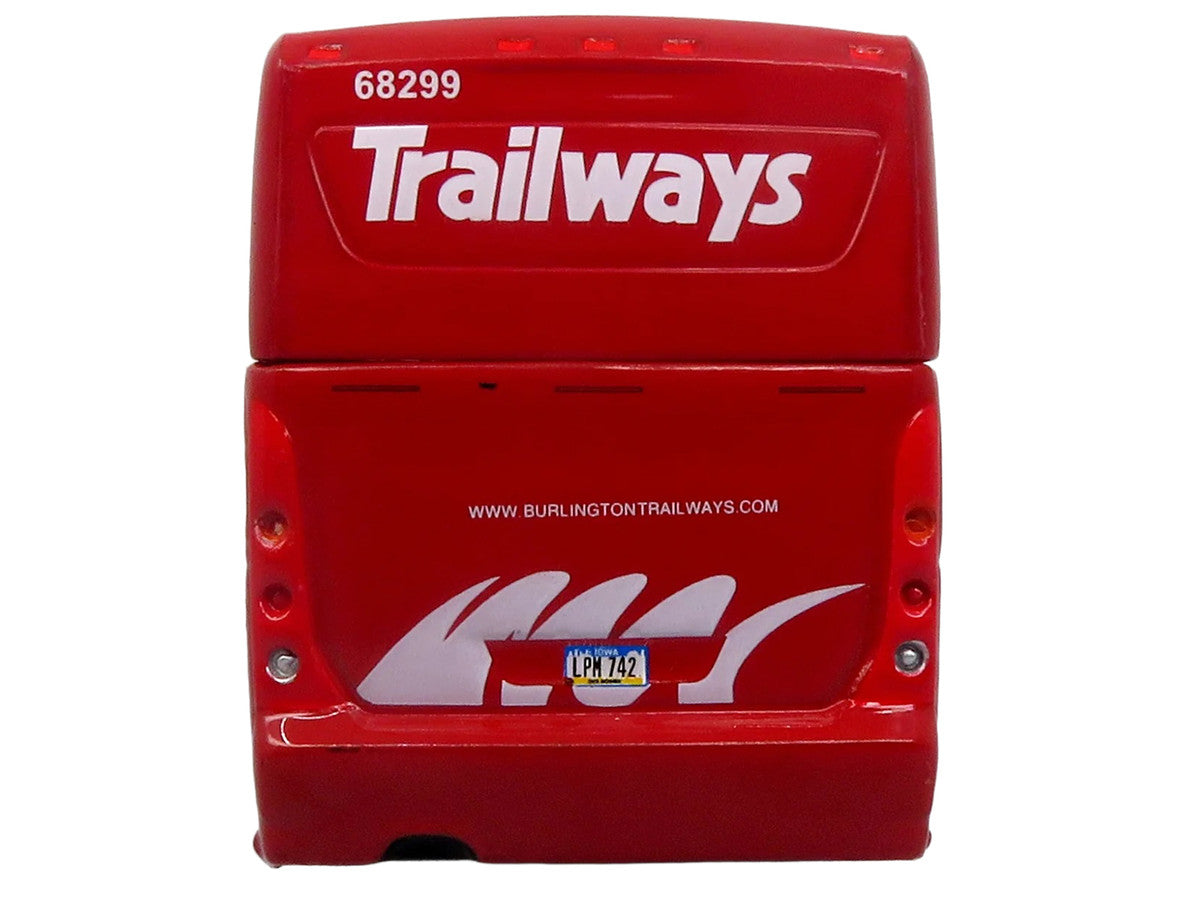 MCI D4520 Commuter Coach Bus "Burlington Trailways" Red with White Graphics "The Bus & Motorcoach Collection" Limited Edition to 504 pieces Worldwide 1/87 (HO) Scale Diecast Model by Iconic Replicas LuxuryLifeWay Online Store