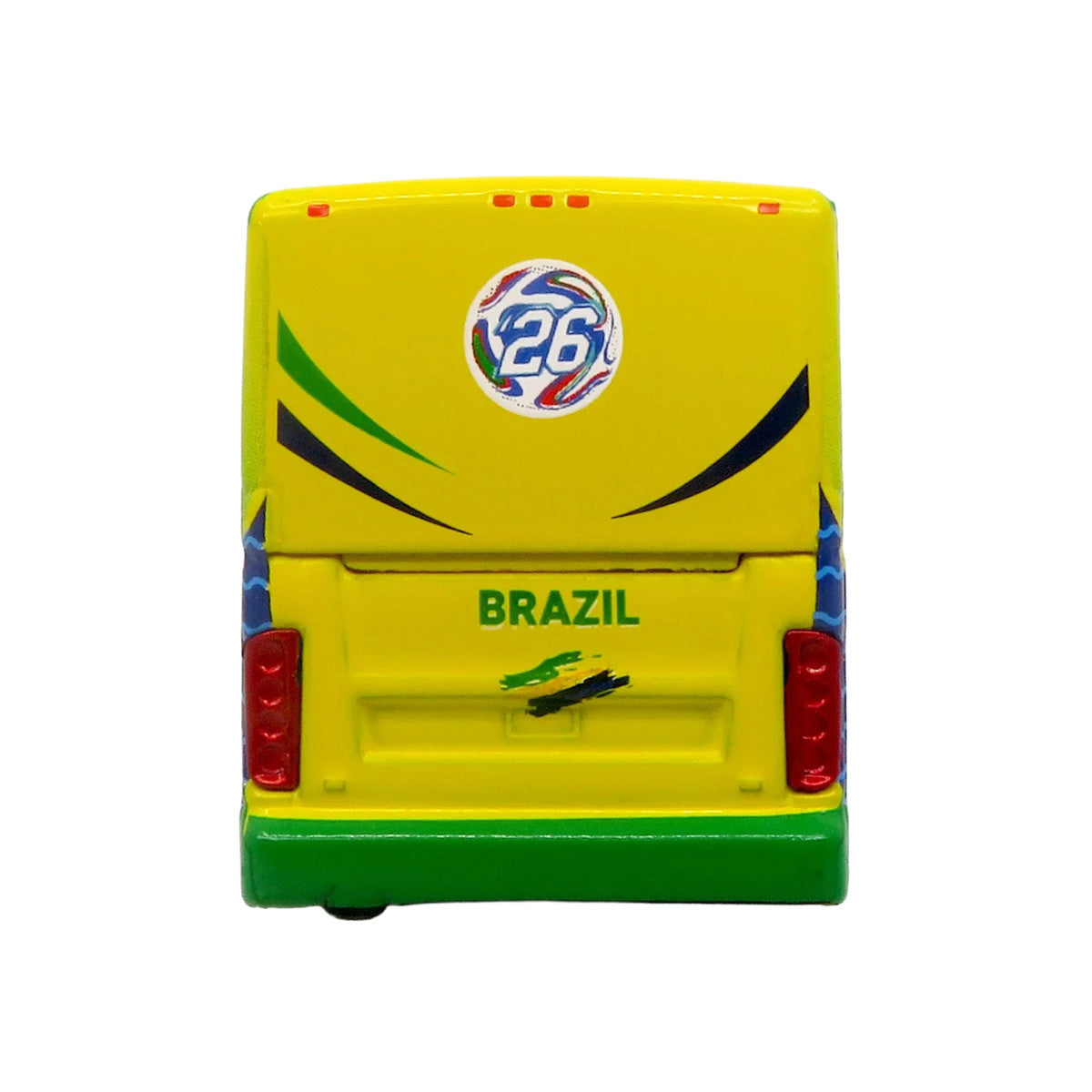 Van Hool CX-45 Coach Bus "Brazil National Football Team" Yellow and Green with Graphics "International Federation of the Global Game" Series Limited Edition to 504 pieces Worldwide 1/87 (HO) Diecast Model by Iconic Replicas LuxuryLifeWay Online Store