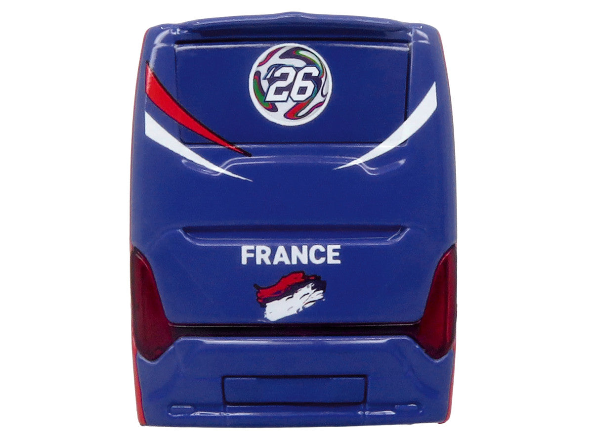 Scania Touring HD Coach Bus "France National Football Team" Blue with Graphics "International Federation of the Global Game" Series Limited Edition to 504 pieces Worldwide 1/87 (HO) Diecast Model by Iconic Replicas LuxuryLifeWay Online Store