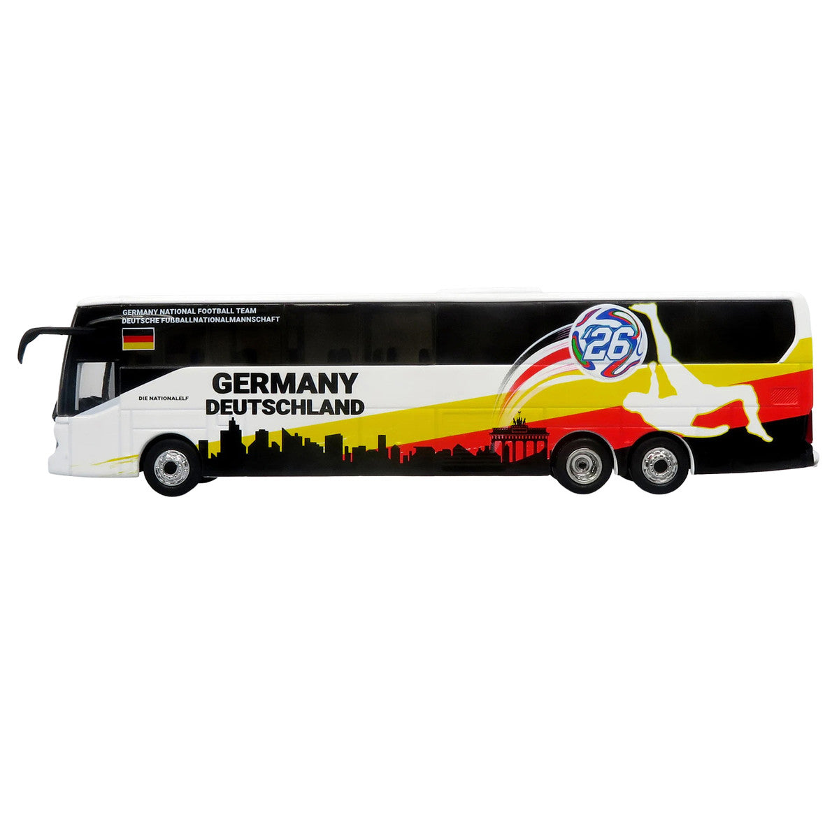 Daimler Tourrider Coach Bus "Germany National Football Team" White with Graphics "International Federation of the Global Game" Series Limited Edition to 504 pieces Worldwide 1/87 (HO) Diecast Model by Iconic Replicas LuxuryLifeWay Online Store