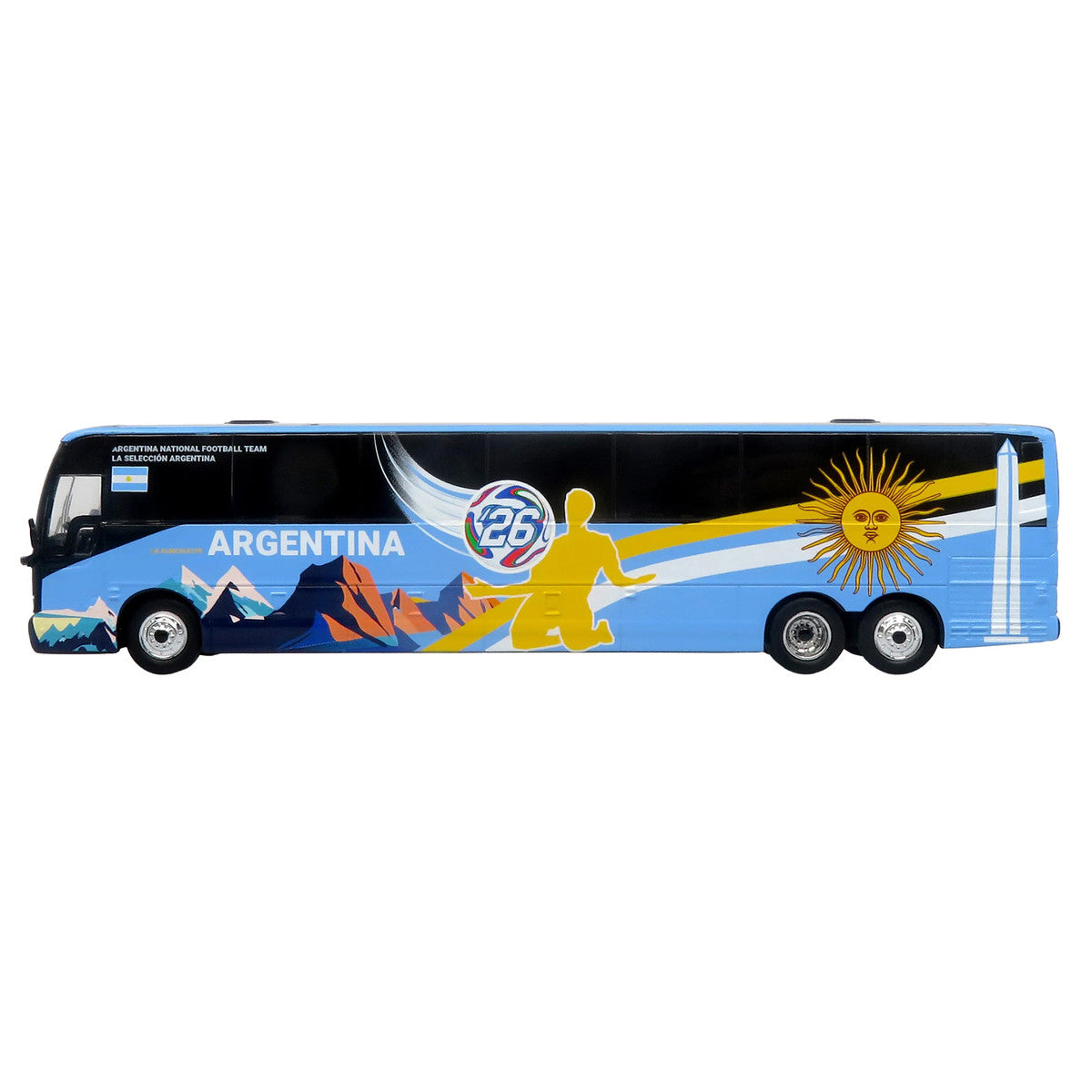 Prevost X3-45 Coach Bus "Argentina National Football Team" Blue with Graphics "International Federation of the Global Game" Series Limited Edition to 504 pieces Worldwide 1/87 (HO) Diecast Model by Iconic Replicas LuxuryLifeWay Online Store