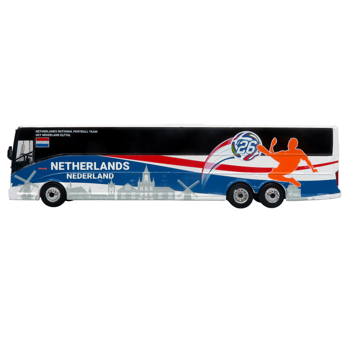 Van Hool CX-45 Coach Bus "Netherlands National Football Team" White with Graphics "International Federation of the Global Game" Series Limited Edition to 504 pieces Worldwide 1/87 (HO) Diecast Model by Iconic Replicas LuxuryLifeWay Online Store