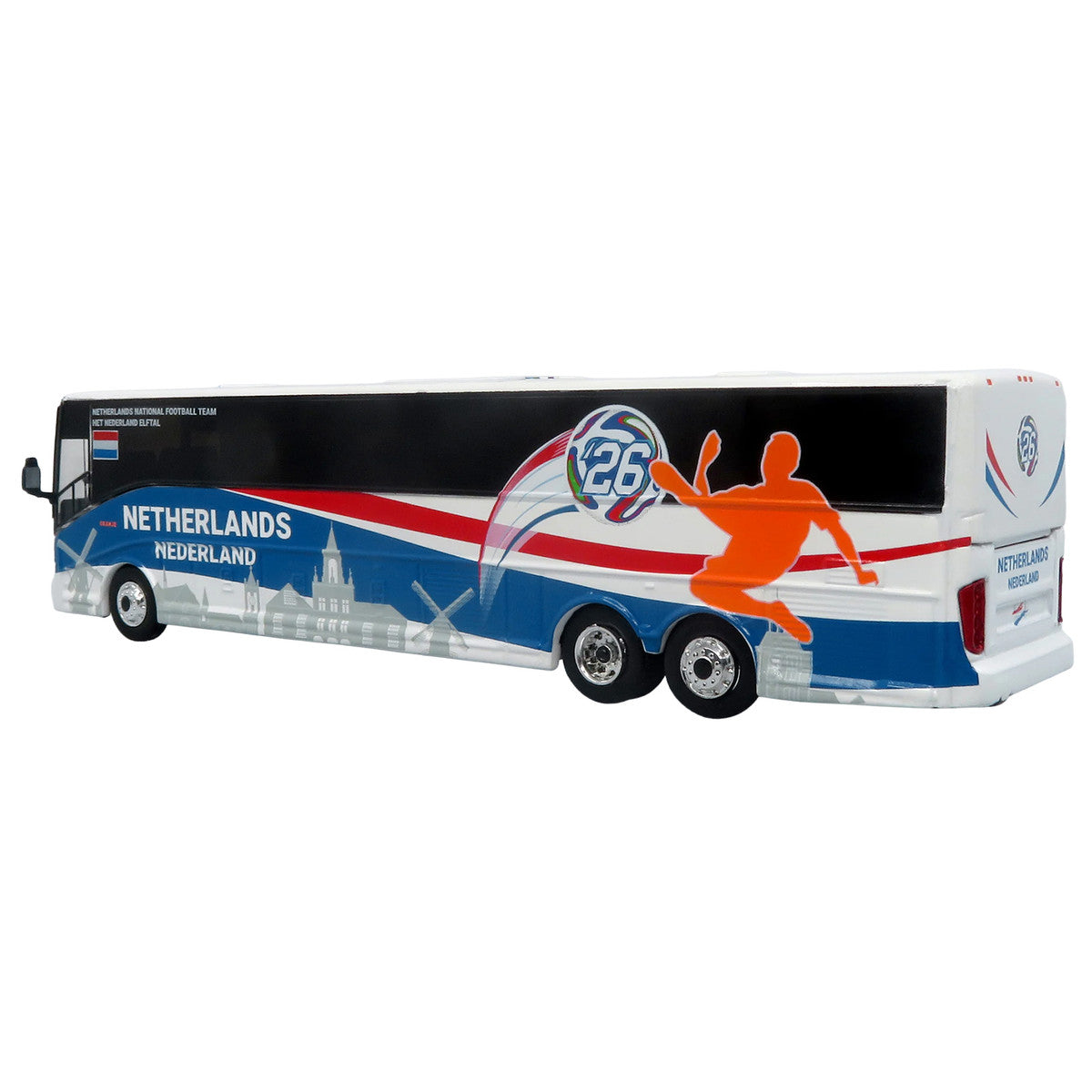 Van Hool CX-45 Coach Bus "Netherlands National Football Team" White with Graphics "International Federation of the Global Game" Series Limited Edition to 504 pieces Worldwide 1/87 (HO) Diecast Model by Iconic Replicas LuxuryLifeWay Online Store