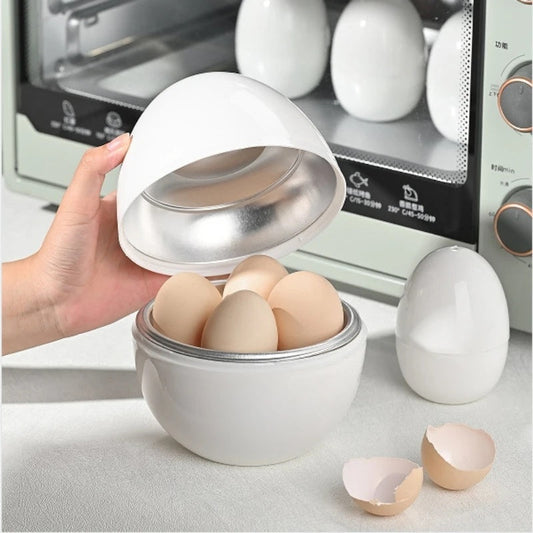 Capacity For 4 Eggs Microwave Egg Steamer Boiler Cooker Easy Quick 5 Minutes Hard Or Soft Boiled Kitchen Cooking Tools Kitchen Gadgets LadyShow.Store