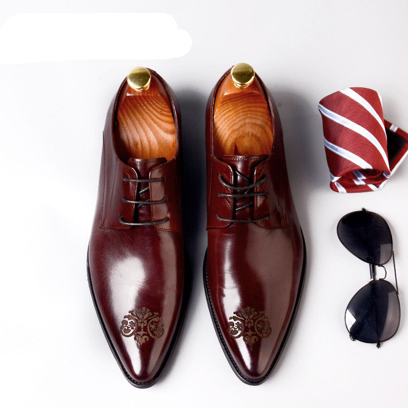 Pointed Carved Leather Shoes Best YouTube Store