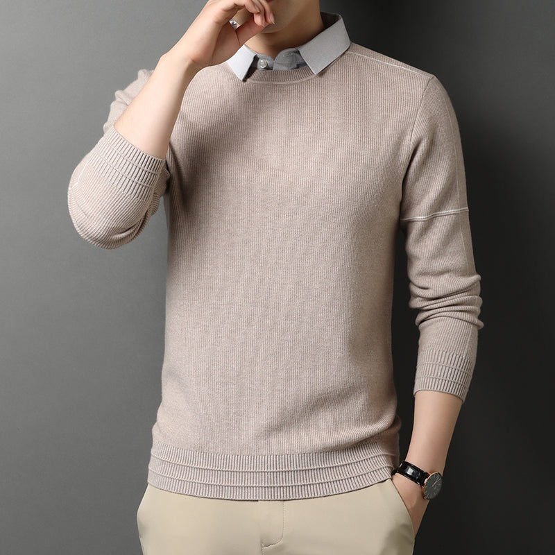 Autumn Two-Piece Business Casual T-Shirt Sweater Pi-Mart