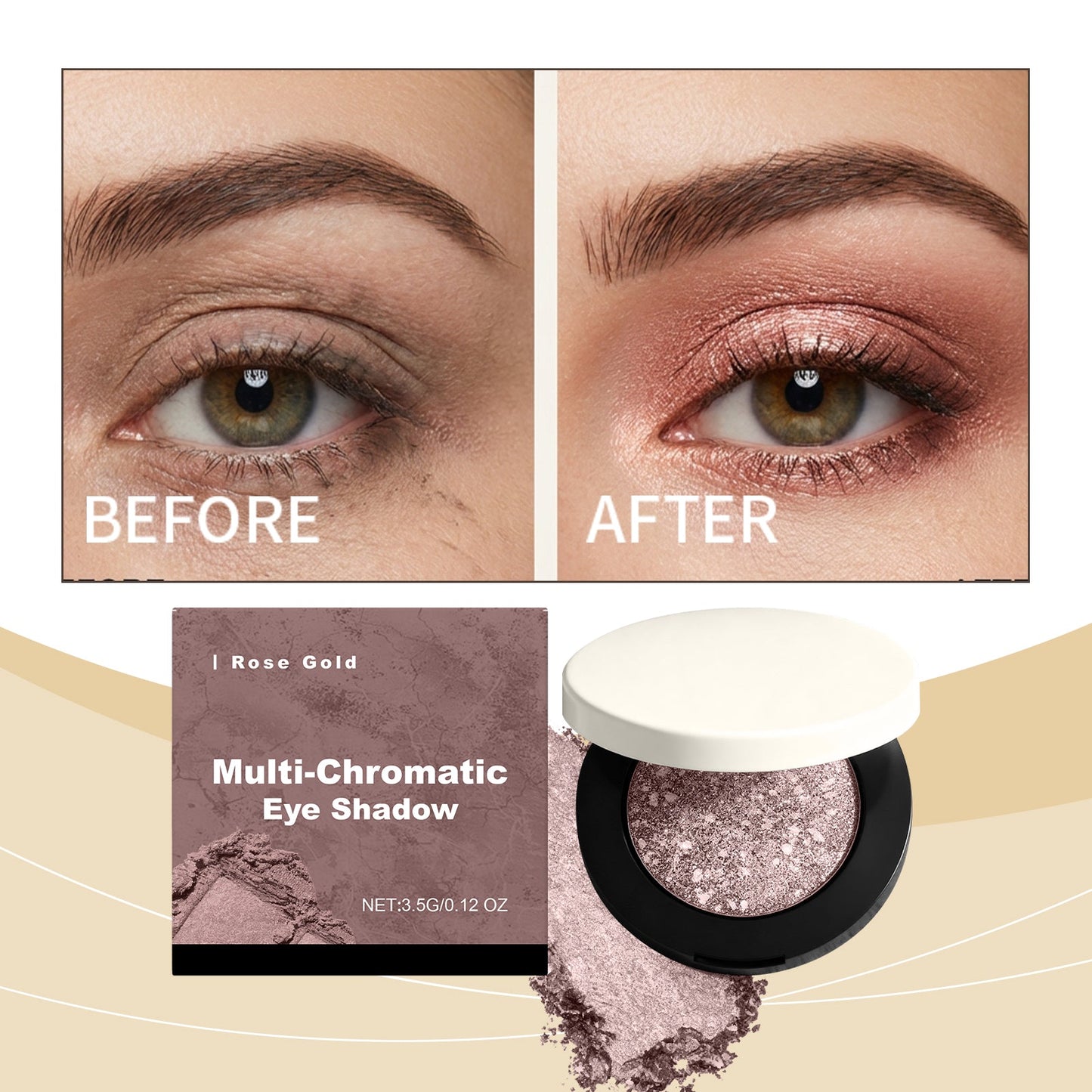 Shimmering 3D Eyeshadow Rose Gold