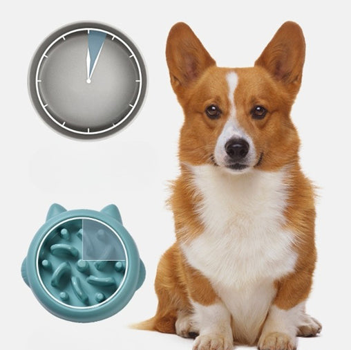 Pet Dog Cat Slow Feeder Bowls Anti Choking Slow Feeder Dish Bowl Home Dog Eating Plate Anti Gulping Bowl Supplies Pets Fashion