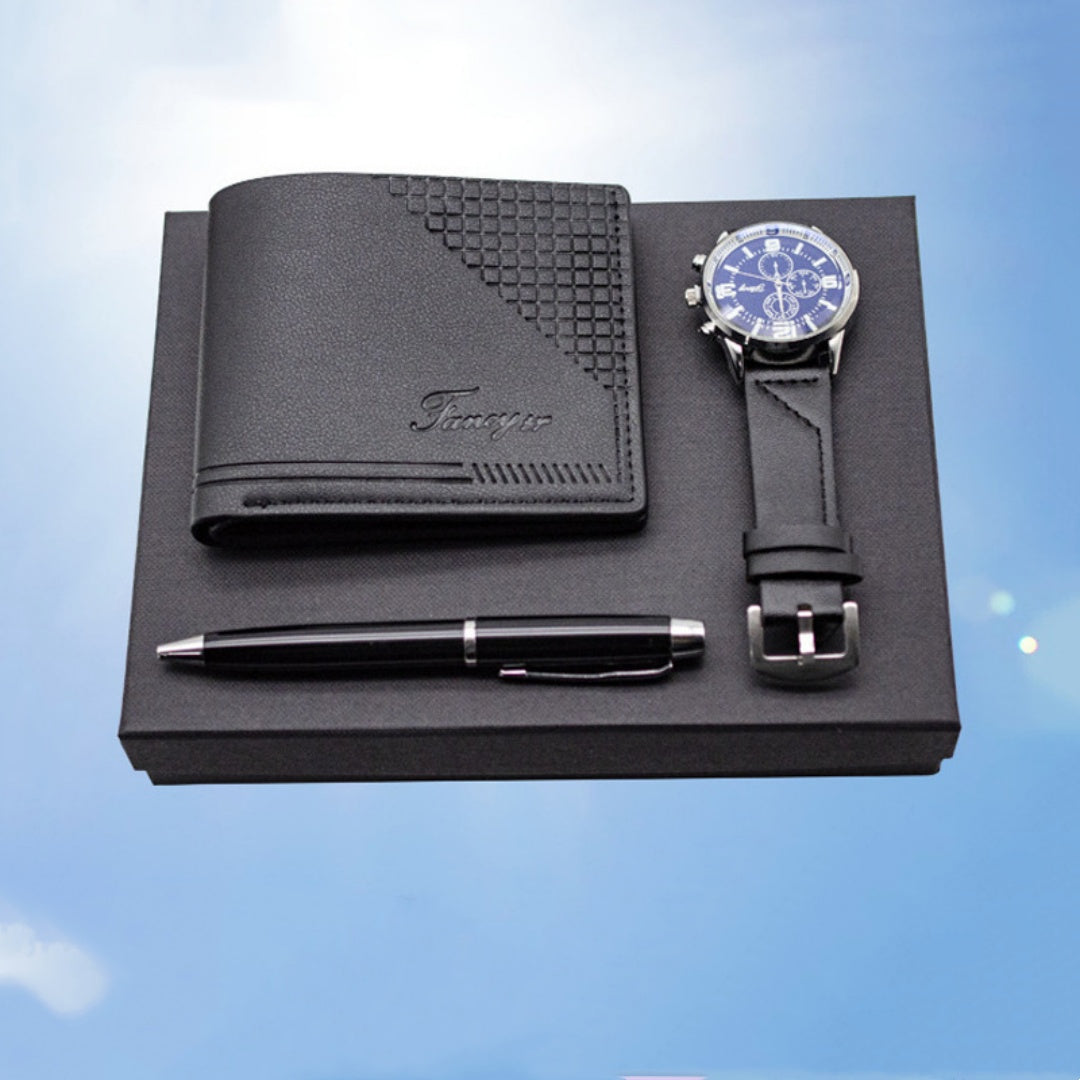 Creative Holiday Gift Wallet Pen Watch Set LuxuryLifeWay Online Store