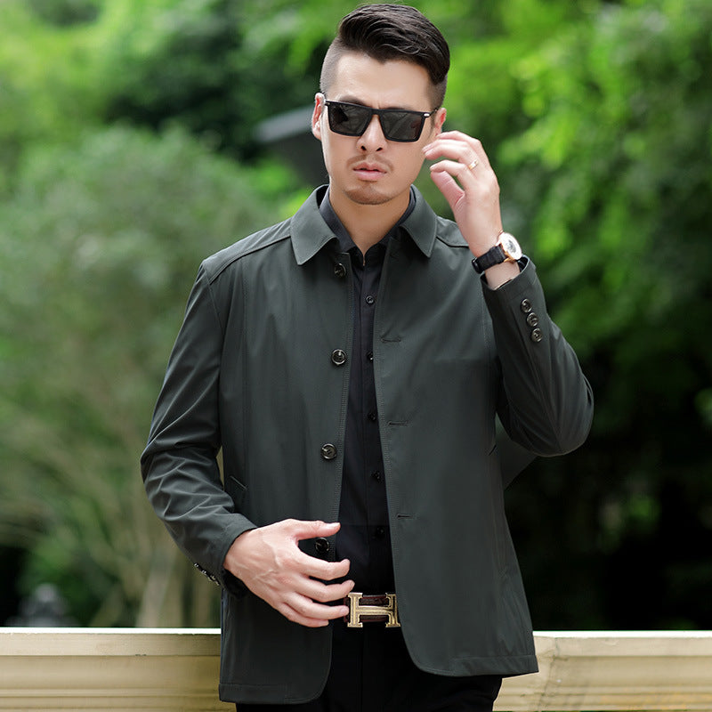 Men's Casual Jacket for Ages 40-50, Spring/Fall Pi-Mart