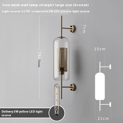 Living Room Wall Lamp Retro Creative Corridor Aisle Glass Ball Wall Lamp PearlNestDecor.com