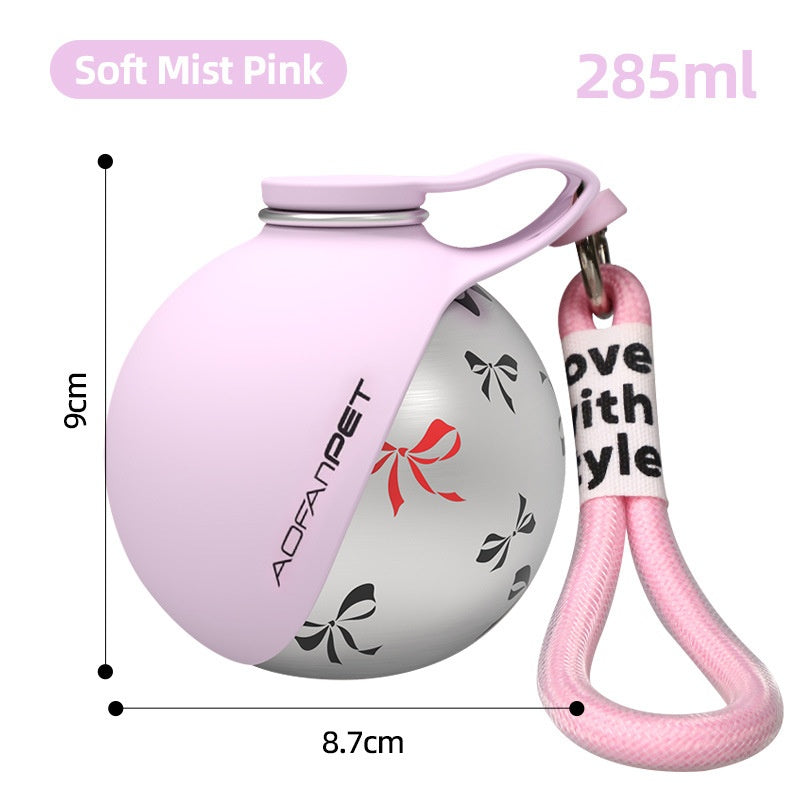Creative Portable Outdoor Pet Stainless Steel Water Cup Small Dog Water Bottle Convenient Dog Drink Dispenser Puppy Travel Portable Water Bowl Pet Products Pets Fashion