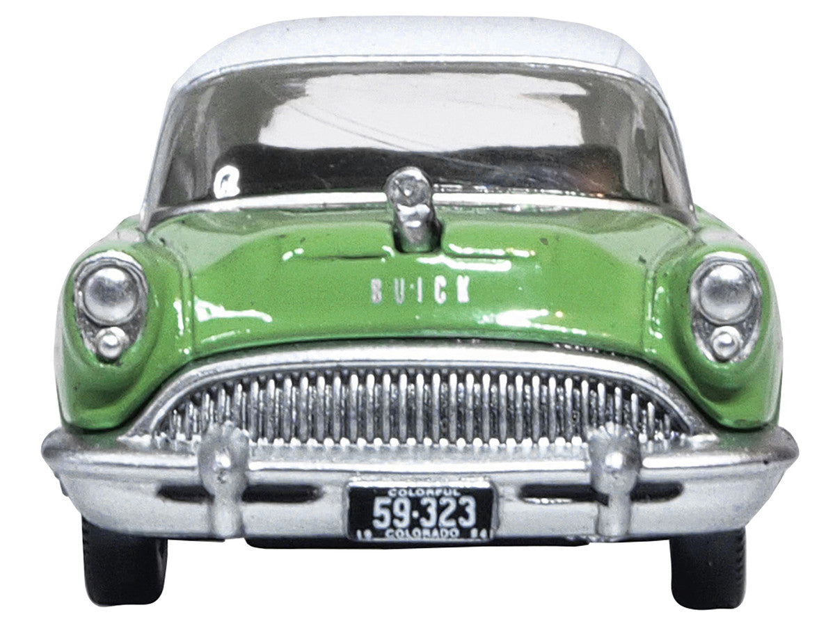 1954 Buick Century Estate Wagon Willow Green and White 1/87 (HO) Scale Diecast Model Car by Oxford Diecast LuxuryLifeWay Online Store