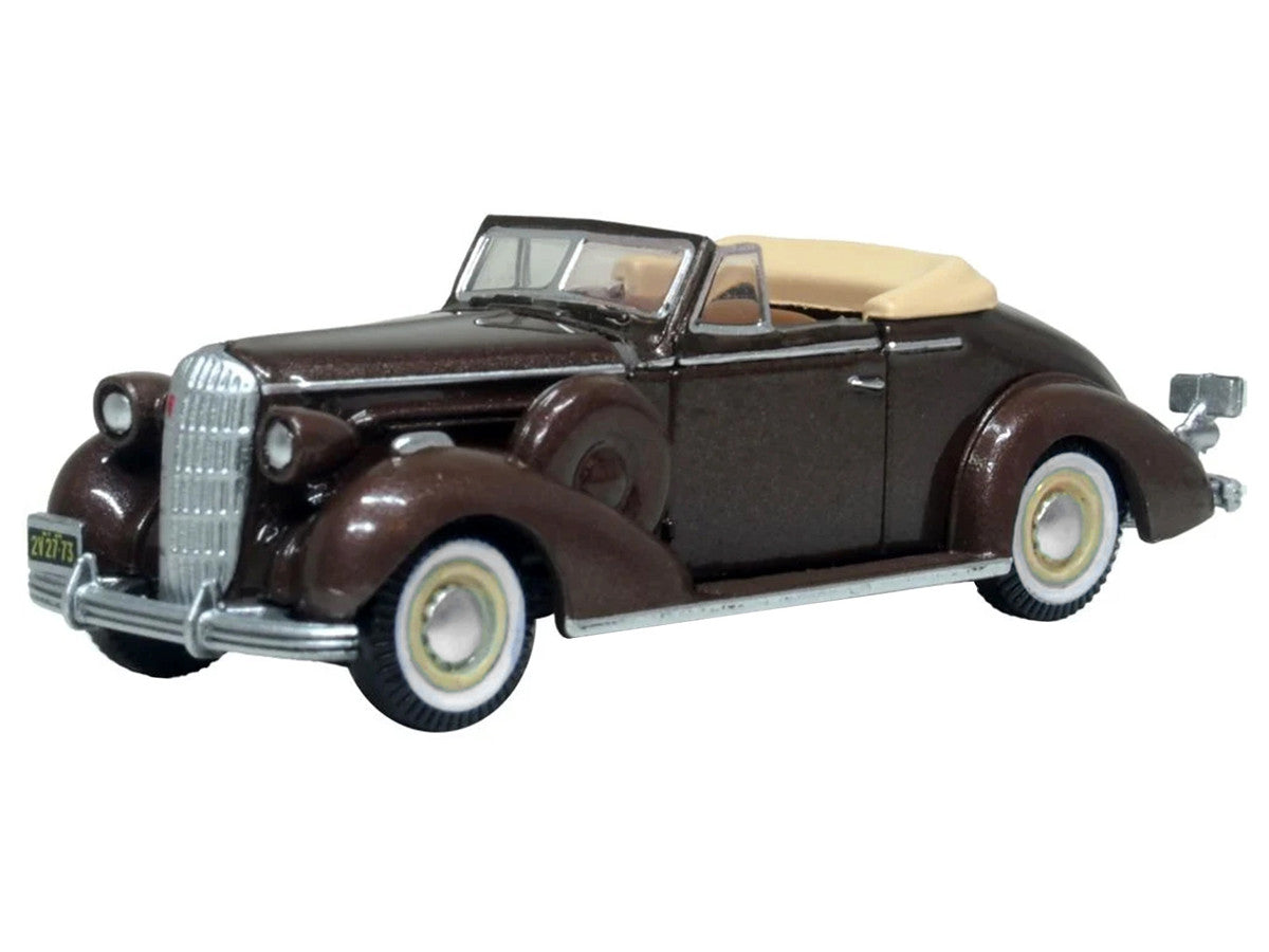 1936 Buick Special Convertible Bengal Brown Metallic 1/87 (HO) Scale Diecast Model Car by Oxford Diecast LuxuryLifeWay Online Store