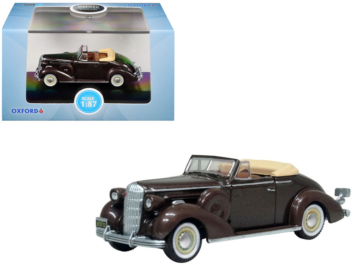 1936 Buick Special Convertible Bengal Brown Metallic 1/87 (HO) Scale Diecast Model Car by Oxford Diecast LuxuryLifeWay Online Store