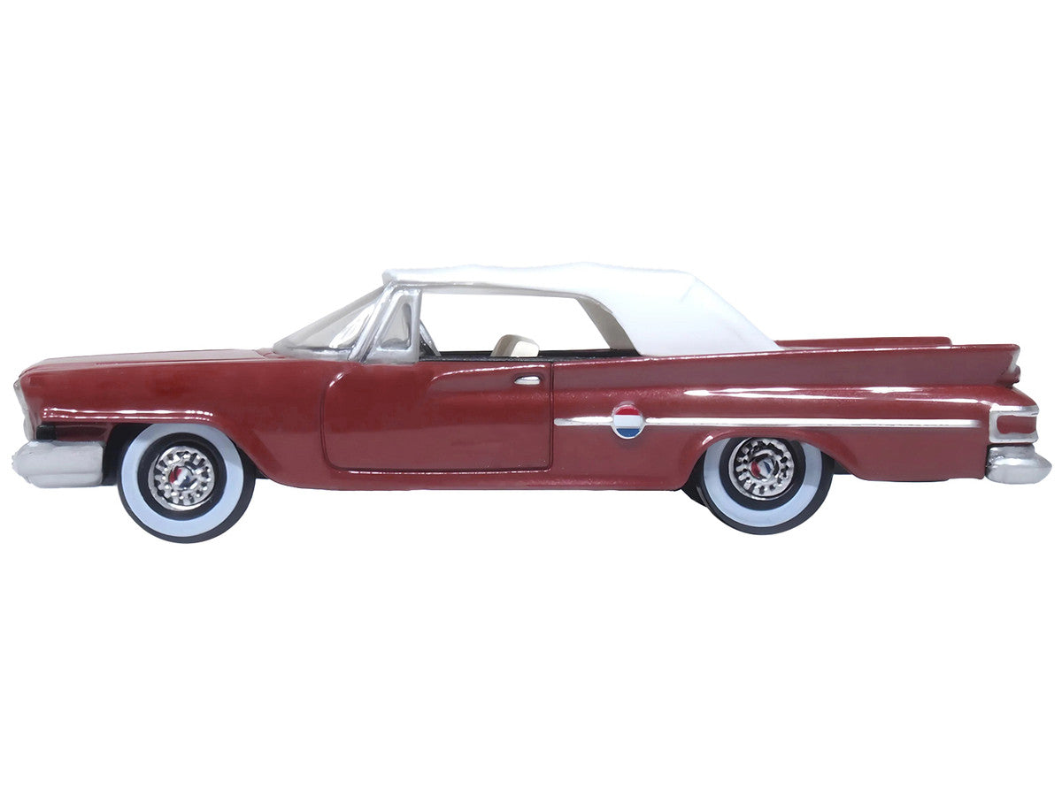 1961 Chrysler 300 Convertible (Closed Top) Cinnamon Brown Metallic with White Top 1/87 (HO) Scale Diecast Model Car by Oxford Diecast LuxuryLifeWay Online Store