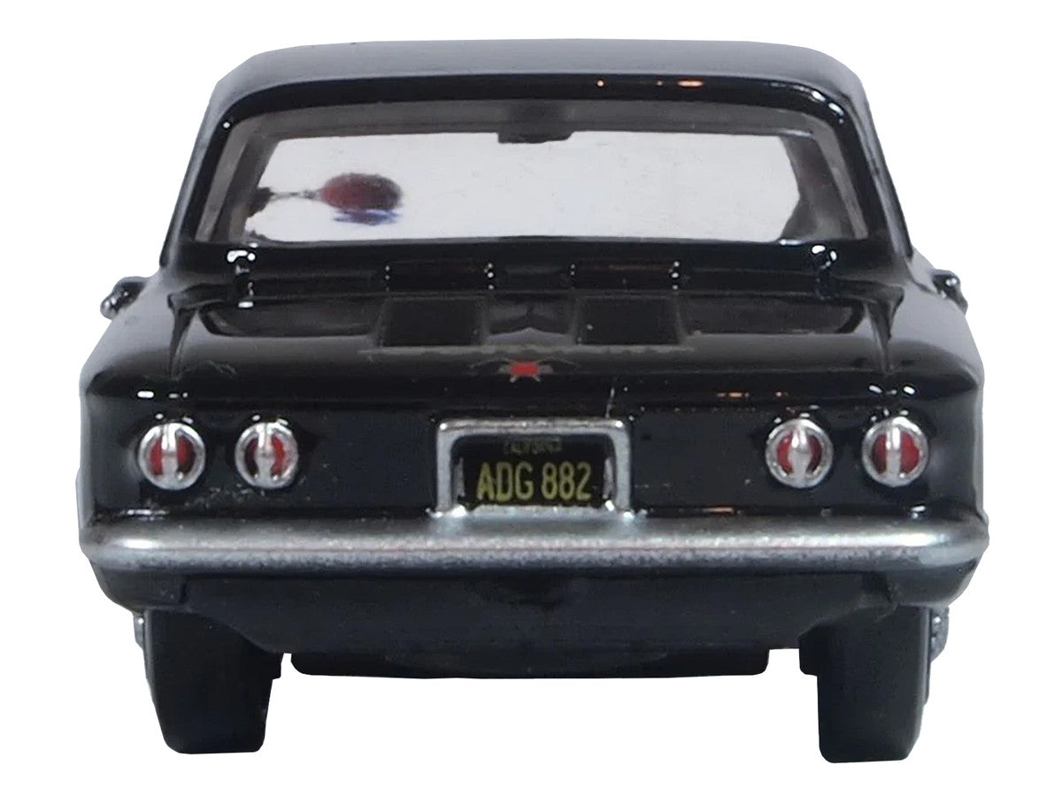 1963 Chevrolet Corvair Coupe Tuxedo Black with Red Interior  1/87 (HO) Scale Diecast Model Car by Oxford Diecast LuxuryLifeWay Online Store