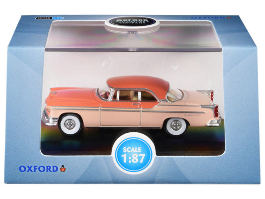 1955 Chrysler New Yorker Deluxe St. Regis Desert Sand and Canyon Tan 1/87 (HO) Scale Diecast Model Car by Oxford Diecast LuxuryLifeWay Online Store