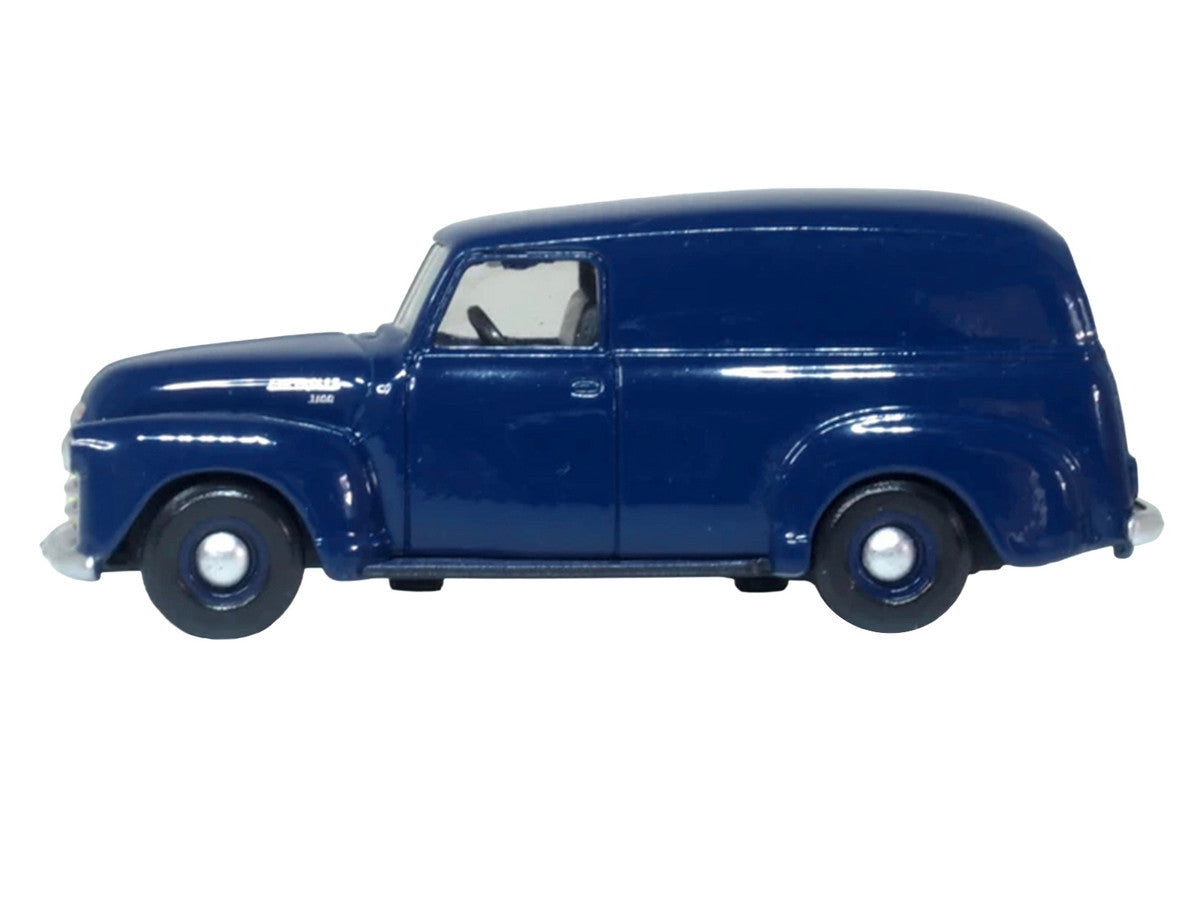 1950 Chevrolet Panel Van Mariner Blue 1/87 (HO) Scale Diecast Model Car by Oxford Diecast LuxuryLifeWay Online Store