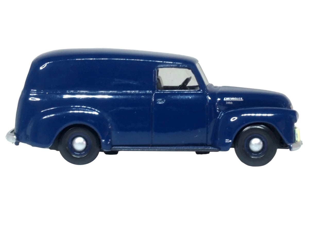 1950 Chevrolet Panel Van Mariner Blue 1/87 (HO) Scale Diecast Model Car by Oxford Diecast LuxuryLifeWay Online Store