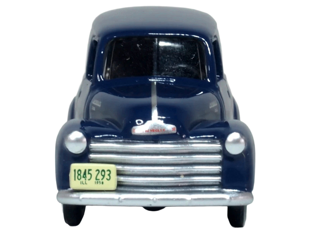1950 Chevrolet Panel Van Mariner Blue 1/87 (HO) Scale Diecast Model Car by Oxford Diecast LuxuryLifeWay Online Store