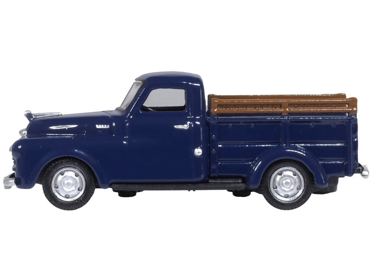 1948 Dodge B-1B Pickup Truck Waterway Blue 1/87 (HO) Scale Diecast Model Car by Oxford Diecast LuxuryLifeWay Online Store