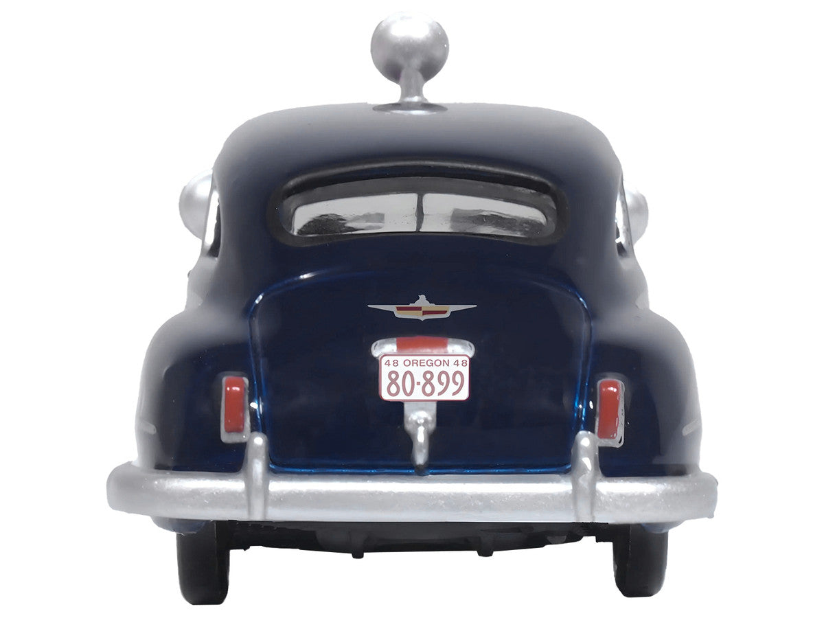 1946 DeSoto Suburban Ambulance Dark Blue "Junction City Ambulance" 1/87 (HO) Scale Diecast Model Car by Oxford Diecast LuxuryLifeWay Online Store