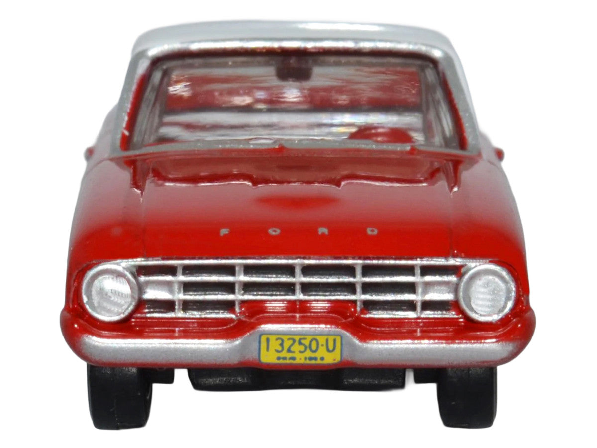 1960 Ford Falcon Ranchero Monte Carlo Red with Corinthian White Top 1/87 (HO) Scale Diecast Model Car by Oxford Diecast LuxuryLifeWay Online Store