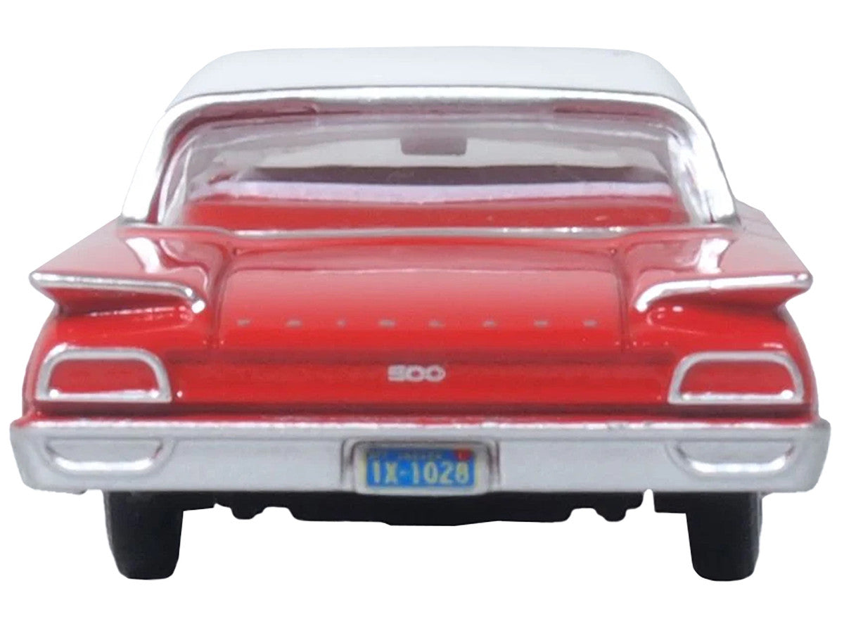 1960 Ford Fairlane Sedan 500 Monte Carlo Red with Corinthian White Top and Interior 1/87 (HO) Scale Diecast Model Car by Oxford Diecast LuxuryLifeWay Online Store