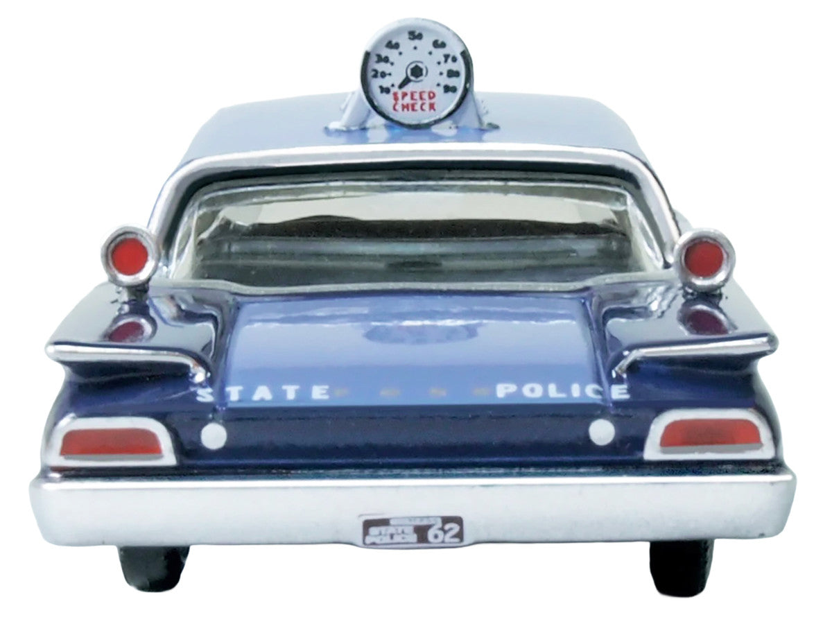 1960 Ford Fairlane Sedan "Massachusetts State Police Radar Car" Blue Two-Tone 1/87 (HO) Scale Diecast Model Car by Oxford Diecast LuxuryLifeWay Online Store